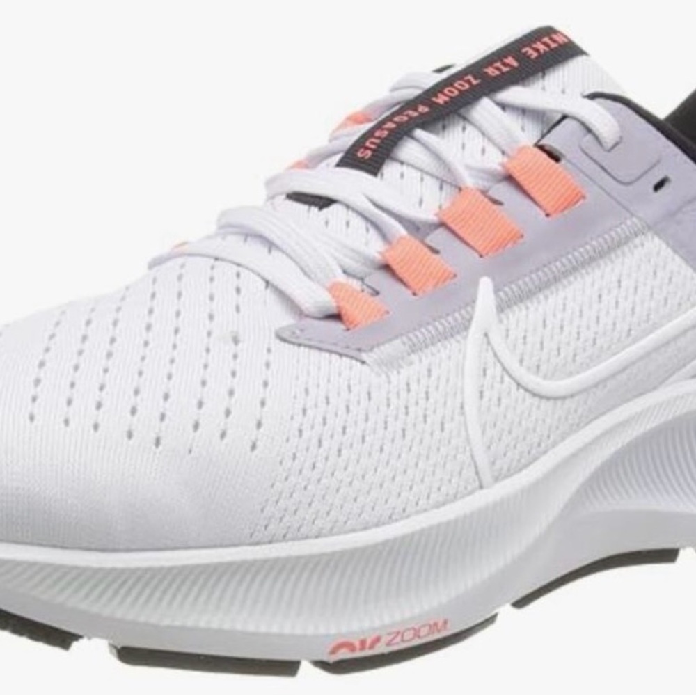 Nike Women's Pegasus White and Coral Running Shoes